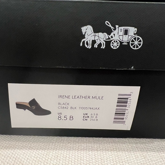 Coach-Irene leather Mule Black 8.5 B - Picture 6 of 12
